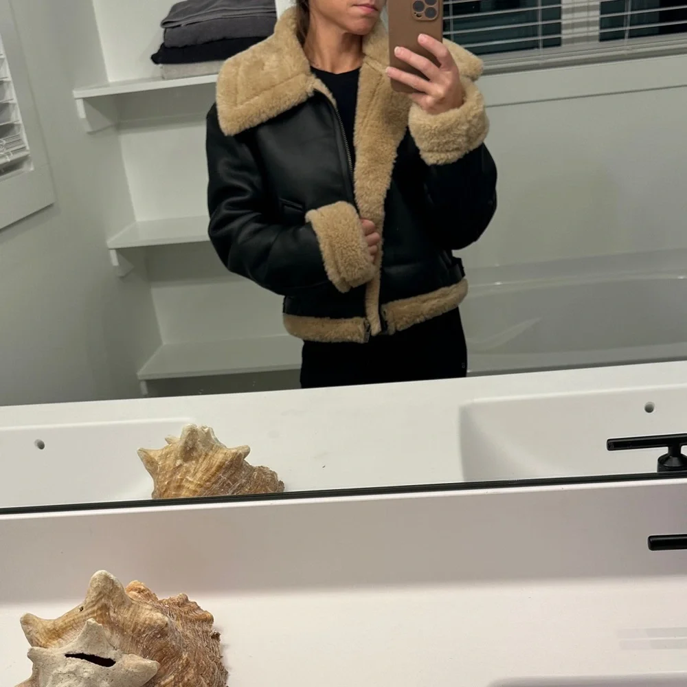 Jason Wu Black and Tan Leather Jacket - Picture 7 of 7